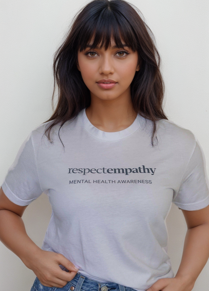 Respect Empathy Mental Health Awareness Unisex White T-Shirt_Involvd Social Advocacy Clothing Brand