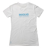 Involvd_Classic_Logo_Womens crew neck_White_Tshirt