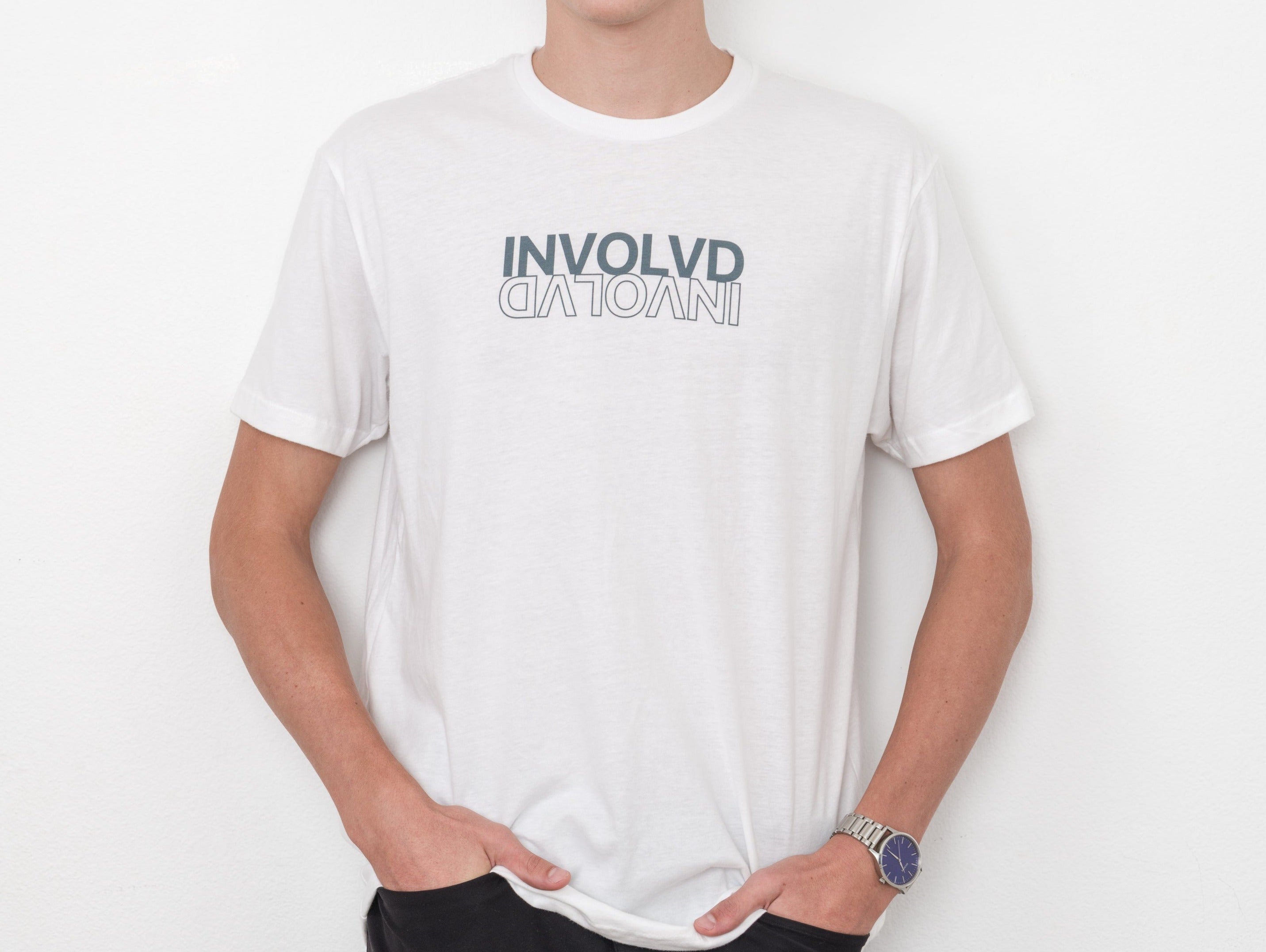 Involvd Social Advocacy Clothing Brand Classic Logo White Tshirt