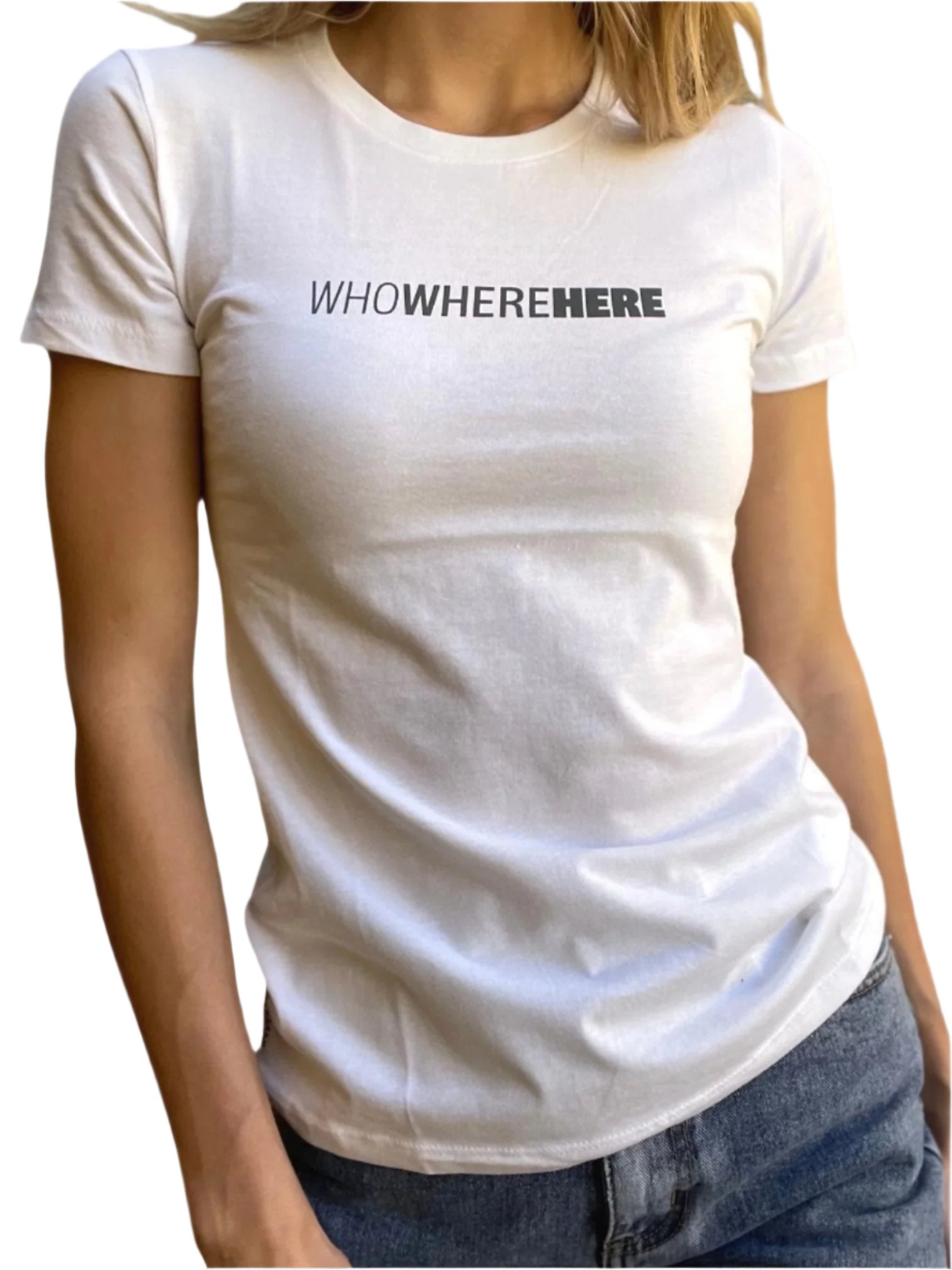 Involvd Who Where Here Human Trafficking Awareness Womens White Tshirt_Involvd Social Advocacy Clothing Brand