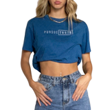pursue truth unisex crew neck t-shirt (heather cool blue)