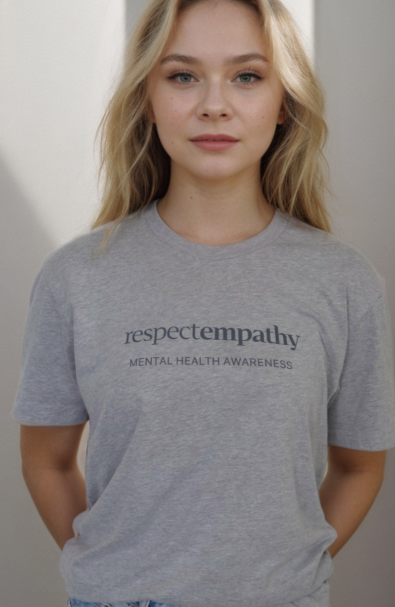 Respect Empathy Heather Grey Mental Health Awareness Unisex T-Shirt_Involvd Social Advocacy Clothing Brand