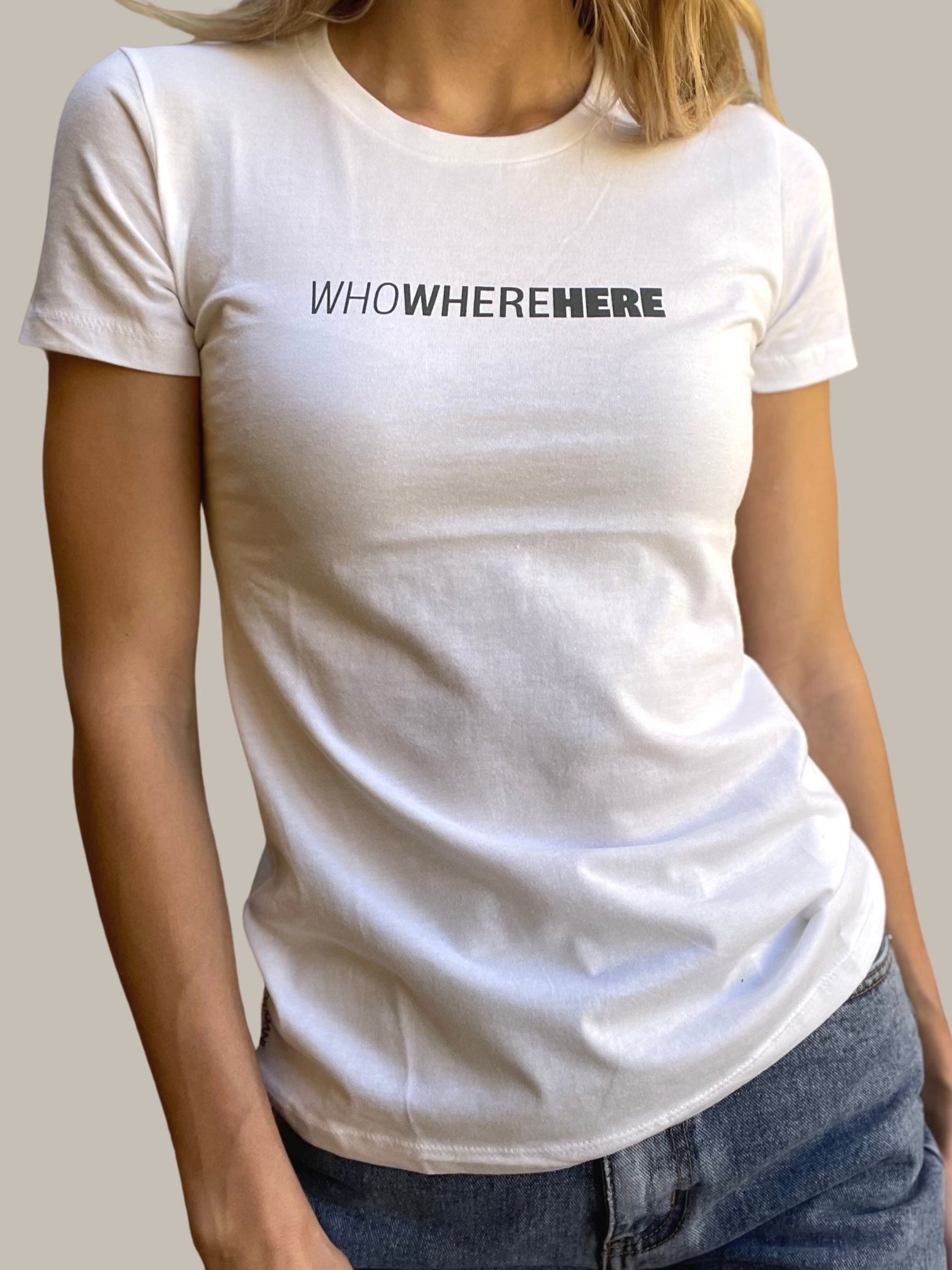 Involvd Who Where Here Human Trafficking Awareness Womens White Tshirt_Involvd Social Advocacy Clothing Brand