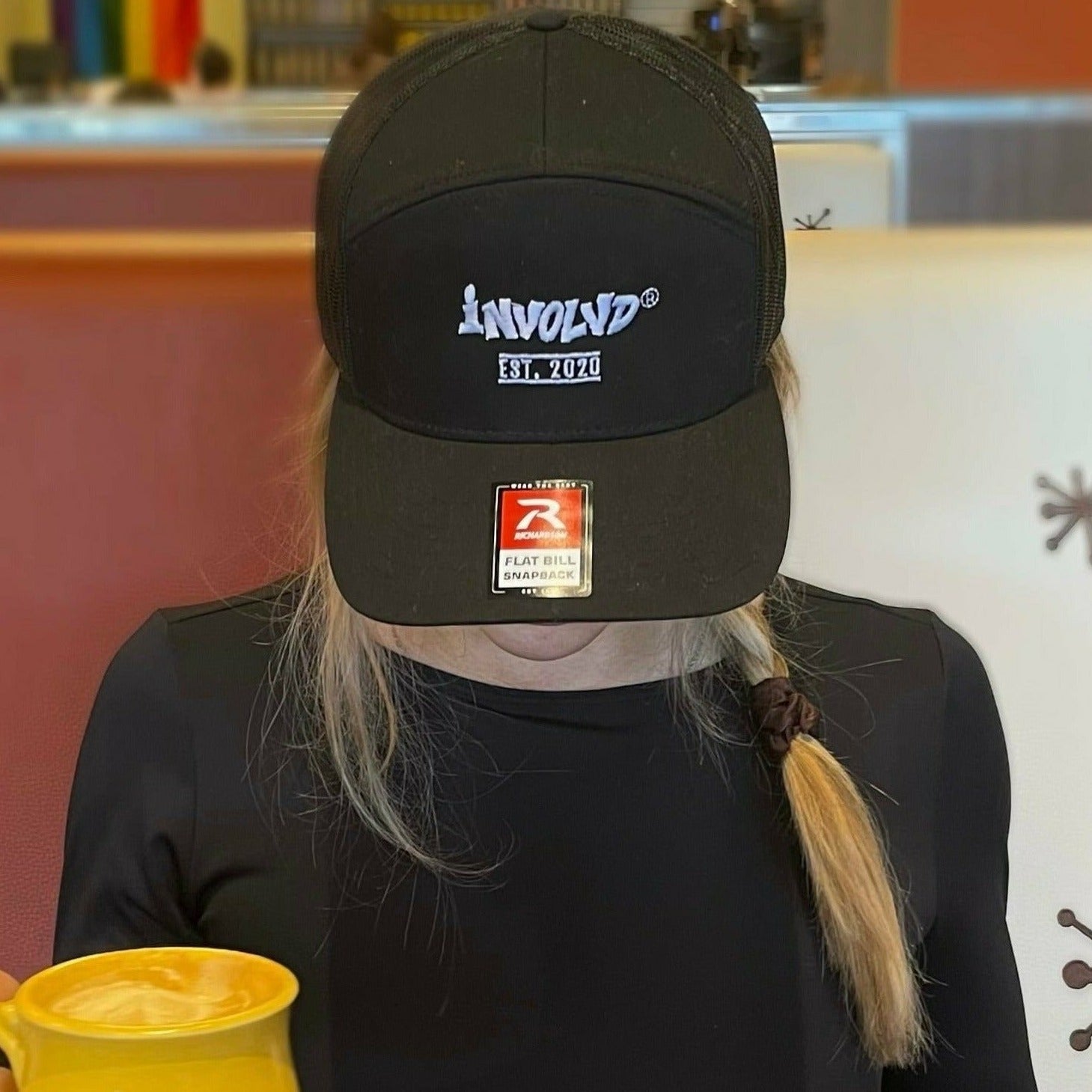 Involvd® Embroidered Logo 7-Panel Trucker Hats_Involvd Social Advocacy Clothing Brand