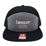 Involvd® Embroidered Logo 7-Panel Trucker Hats_Involvd Social Advocacy Clothing Brand