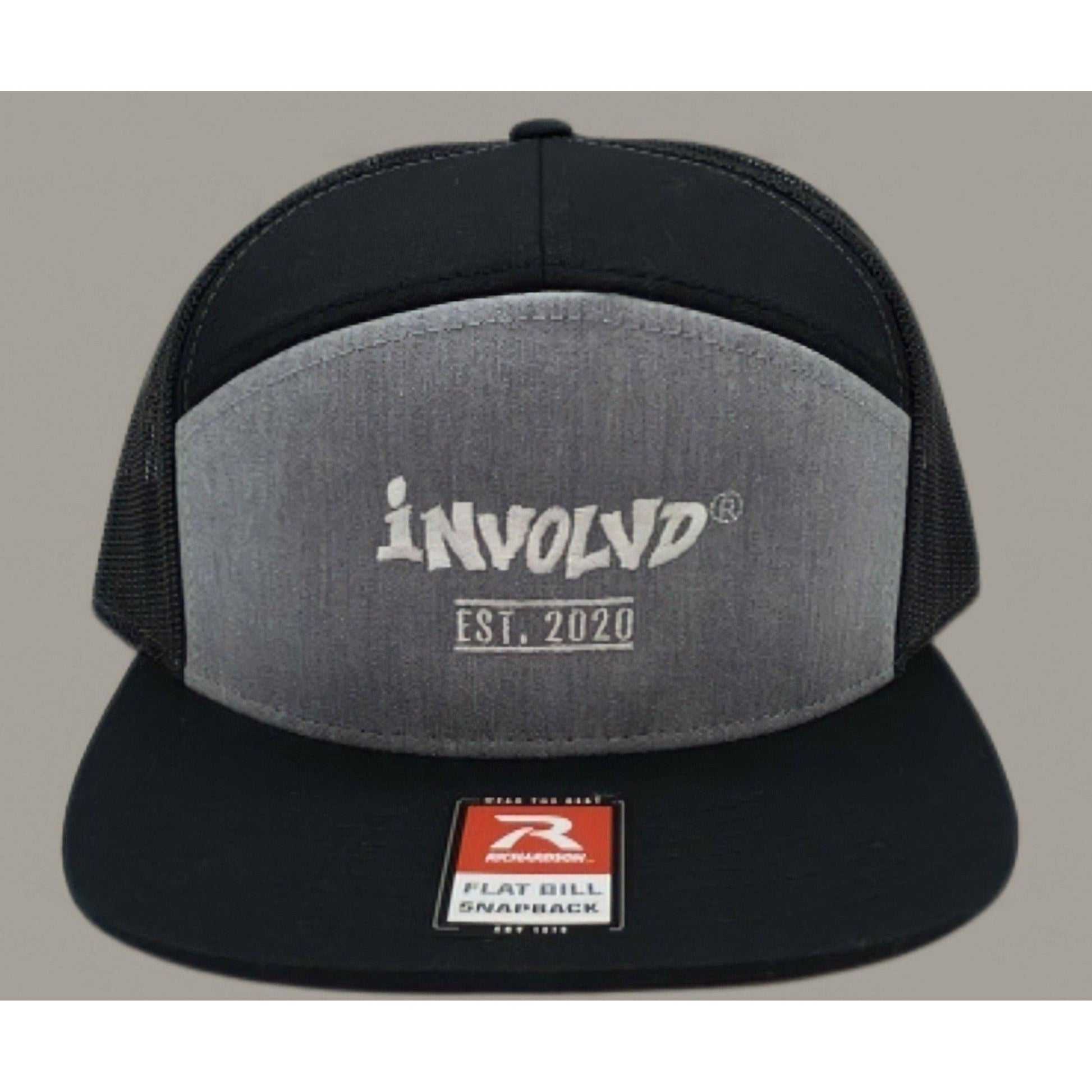 Involvd® Embroidered Logo 7-Panel Trucker Hats_Involvd Social Advocacy Clothing Brand