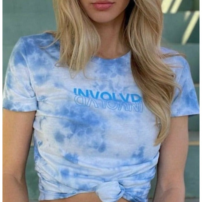 Involvd Sky Blue Tie-Dye Women's T-Shirt